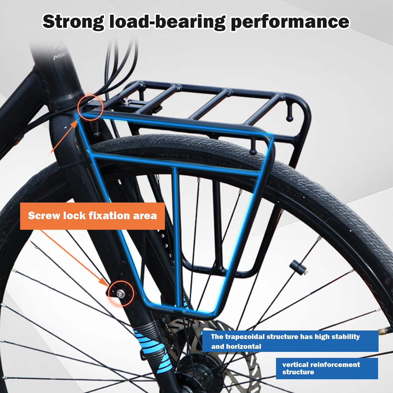 Plataformas de Equipaje para Bicicleta, Soporte Trasero Negro, Estante de