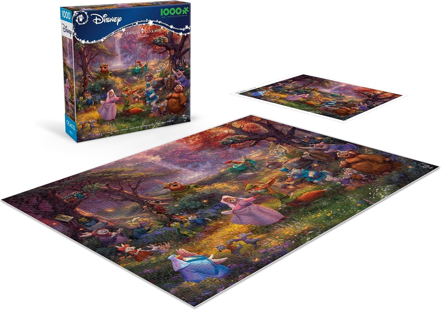 Buffalo Games – Thomas Kinkade Disney’s Robin Hood 1000 Piece Jigsaw Puzzle for Adults with Full-Color Reference Poster