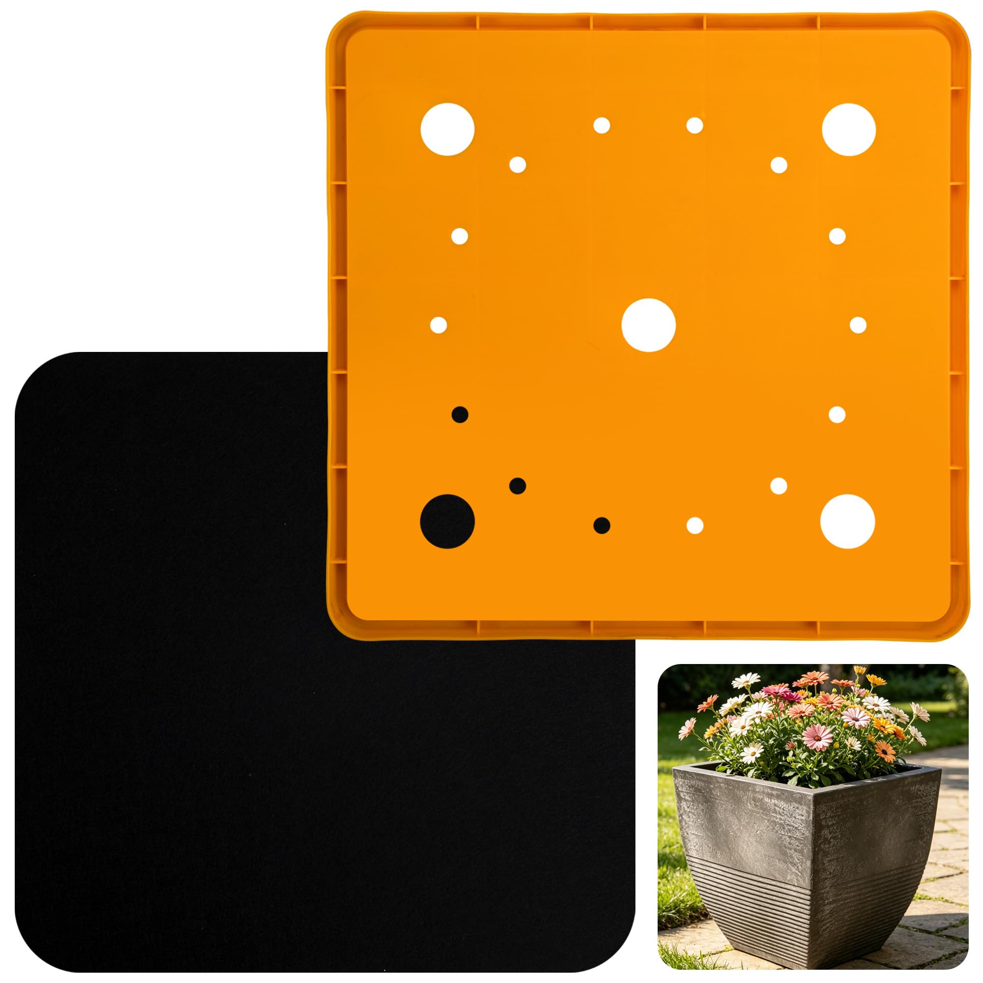 Photo 1 of 13" Square Planter Insert-Reusable Large Plant Pots Insert with Liner