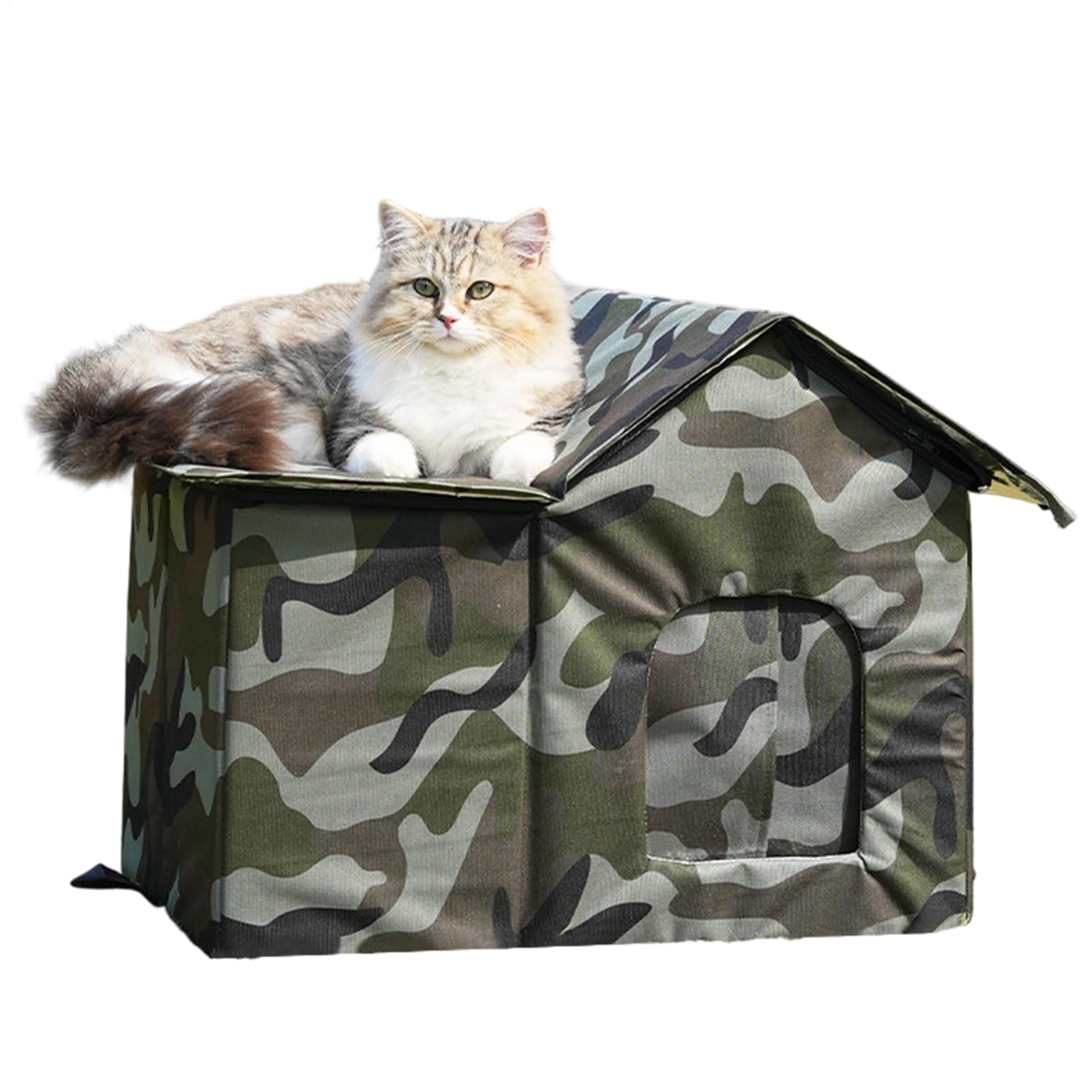 Niche d'extérieur pour chat pour l'hiver contre le froid du jardin et balcon