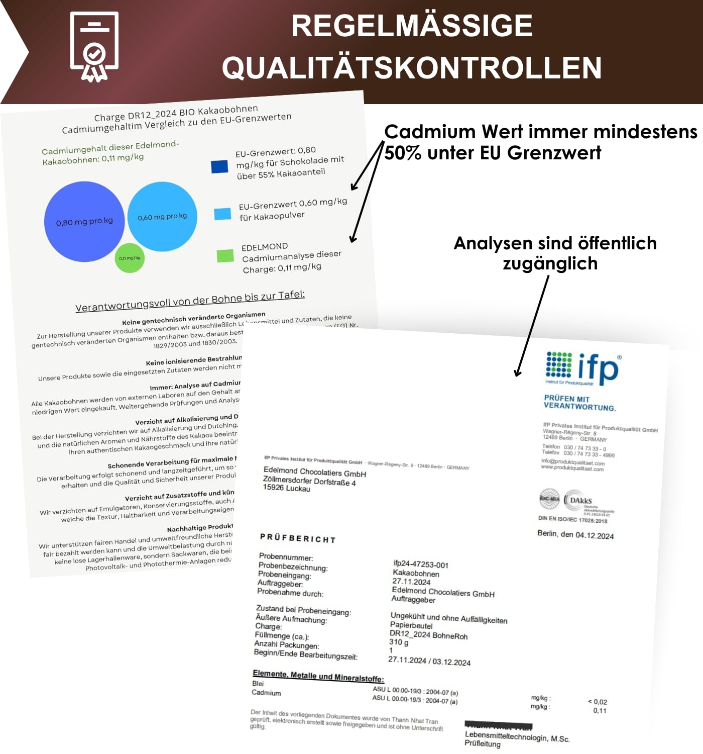 Edelmond Rohkost Kakaobohnen Bio 750 g Fairtrade-Zertifiziert Low Cadmium