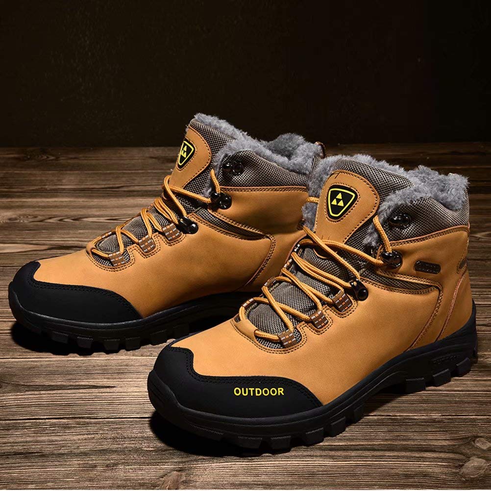 Botas De Invierno Hombre Botas De Nieve Impermeables Botas De Senderismo Cálidas Botas De Trekking Antideslizantes