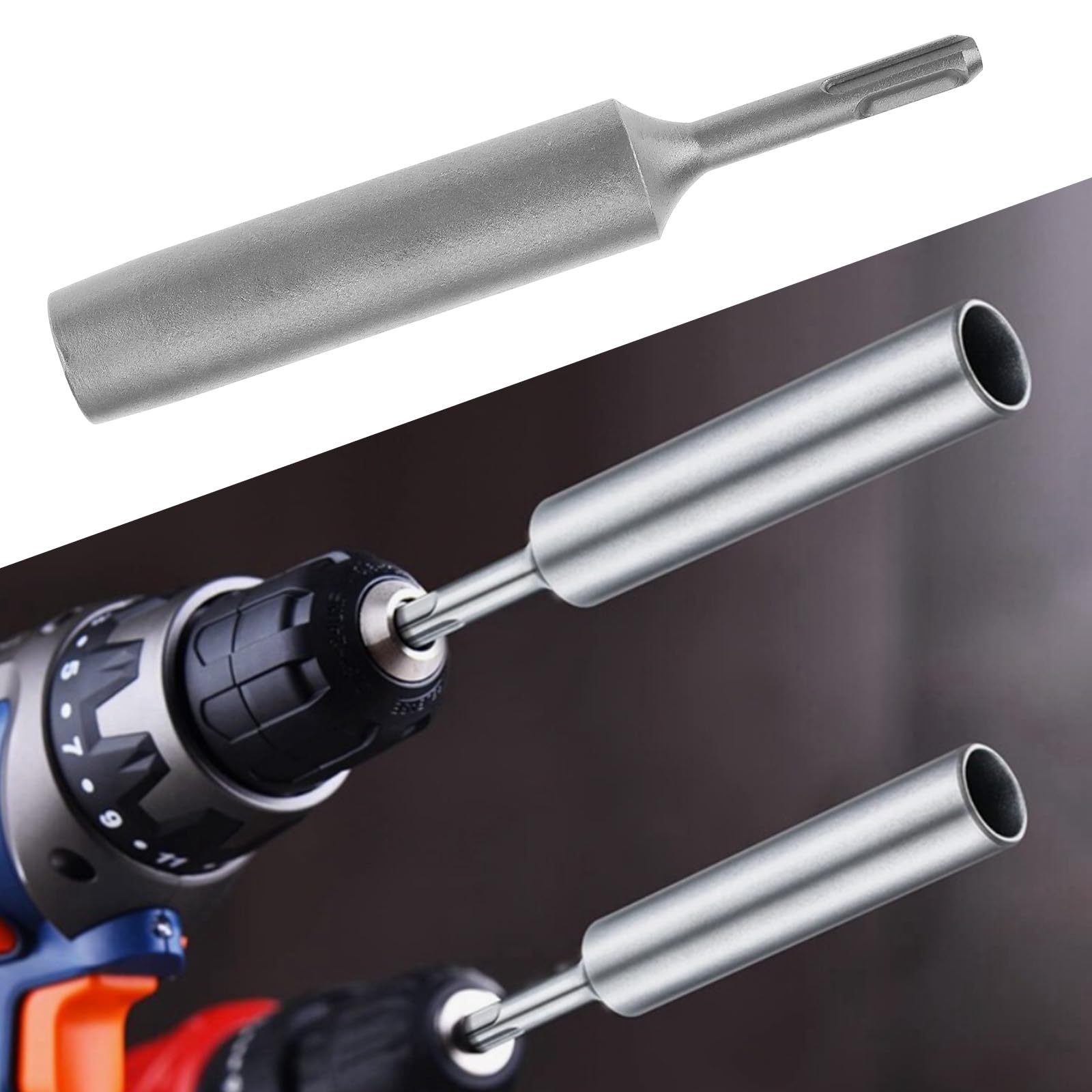 Briny River SDS-Plus Ground Rod Driver for 5/8" and 3/4" Rods Fits SDS-Plus Hammer Drills, 19mm One-Piece Steel Tool - Image 3