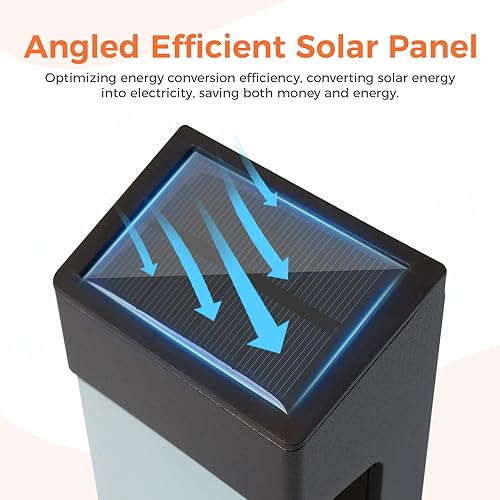 Miniatura 3 de Solar Yard Paquete de 4 luces de pared para exteriores, accesorios de iluminación LED exteriores para exteriores, luces de porche delantero, lámpara