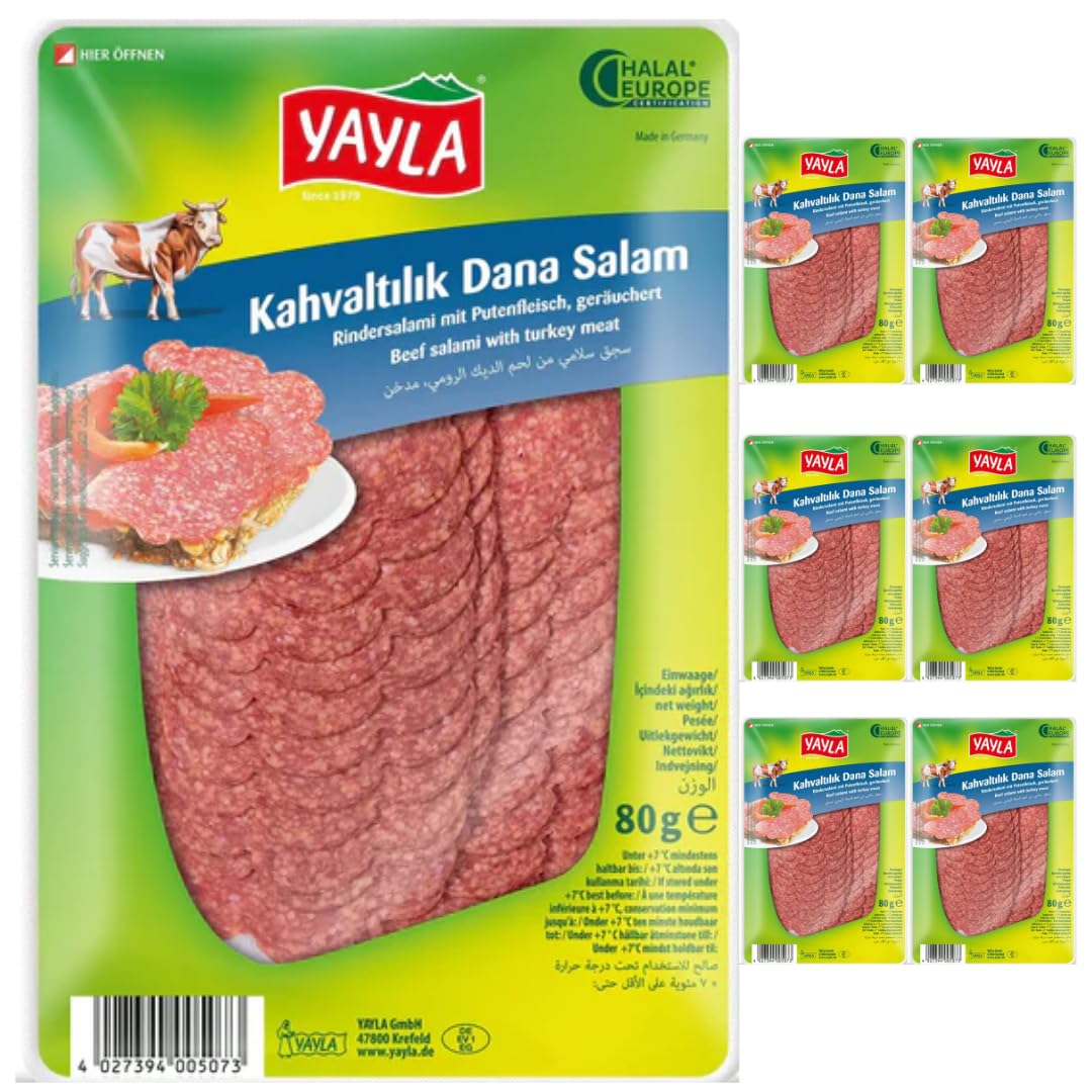 Yayla Frühstück mit Rindersalami Delikatessen 80 Gramm x 7 Stück