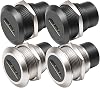 4 PZS Conector Pasante HDMI para Montaje en Panel | Adaptador HDMI Hembra a Hembra 4K, Extensión de Mamparo 4K 30Hz 3D y HDR con Tapa Protectora de Polvo Estándar HDMI 2.0 1