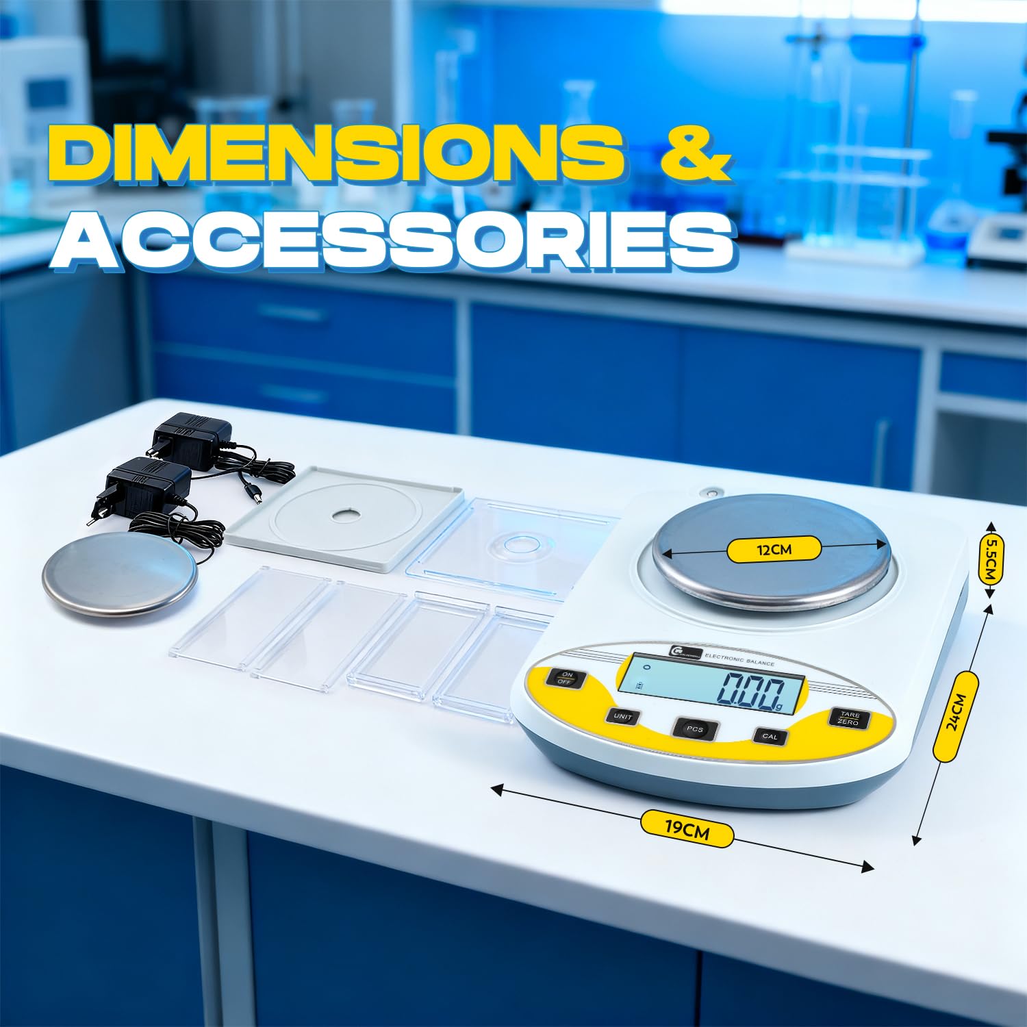 CGOLDENWALL Laborwaage durch Präzise Kalibrierung mit 3000g, 0.01g Genauigkeit Digitale Analytische Elektronische Präzisionswaagefür Küche&Schmuck&Industrie Waage mit Peeling&Gedächtnis&Fehleranzeige