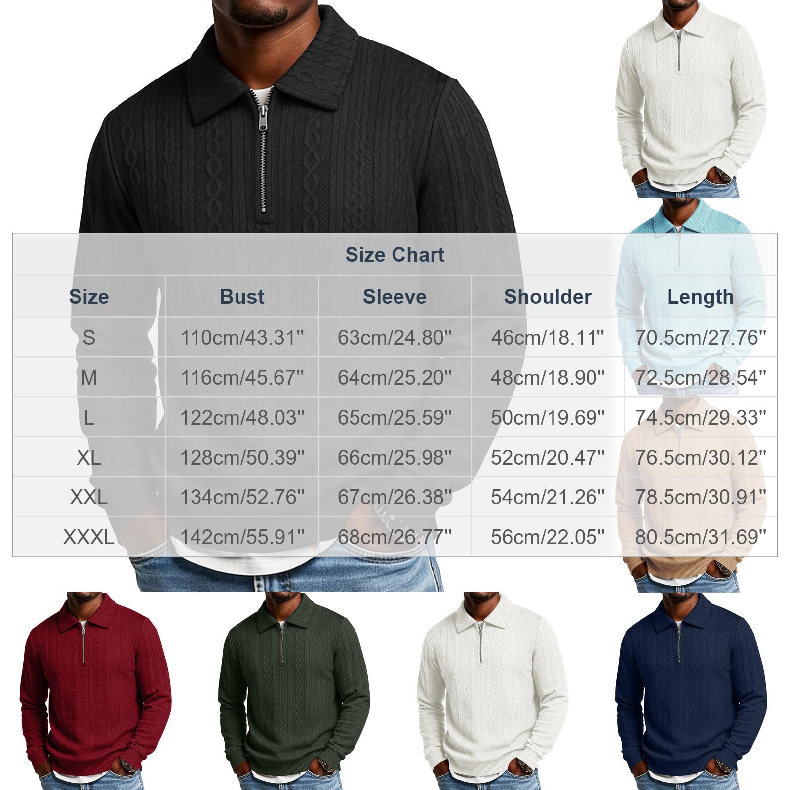 Polo Homme Manche Longue Habit Décontracté Polo Manche Longue Homme Classique Haut Régulière Tee Shirt Basique Vêtements Respirant Vetement Régulière Habit Plage Haut Doux Vêtements Basique Vetement