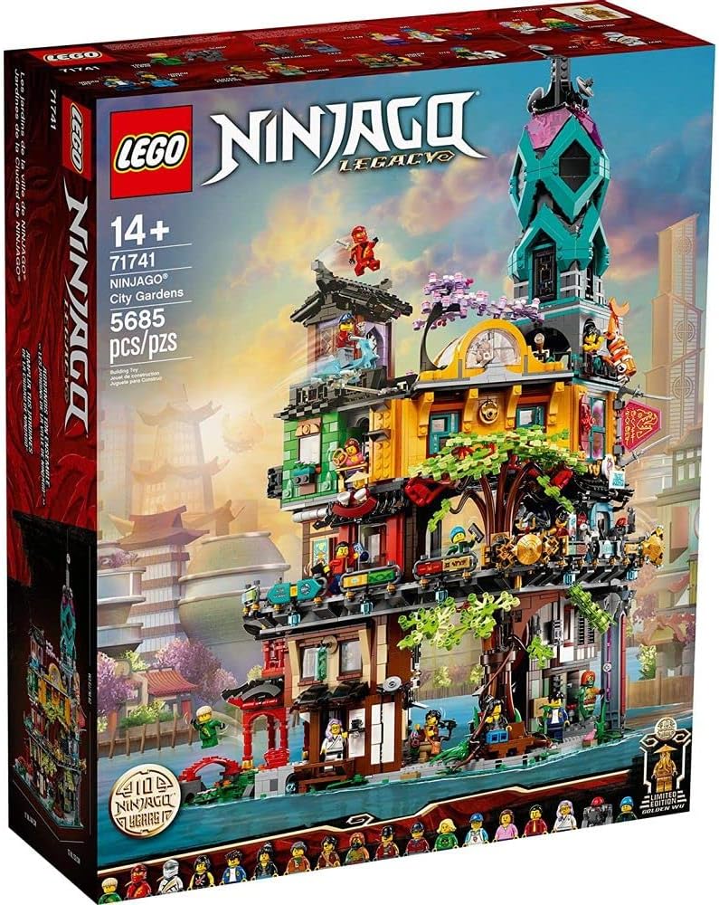 NINJAGO NINJAGO City Gardens 71741 Building Kit; Ninja House Playset Featuring 19 Minifigures, New 2021 (5,685 Pieces), Multicolor