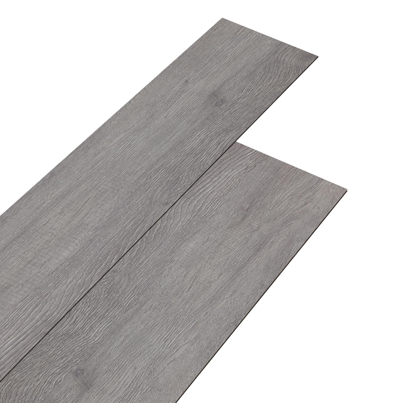 INMOZATA 36Pcs Flooring Tiles Self Adhesive Flooring Planks Floorboard Planks Waterproof Floor Stickers for Kitchen Bedroom Bathroom Home Floor Tile 91.5 X 15.2CM (Grey)