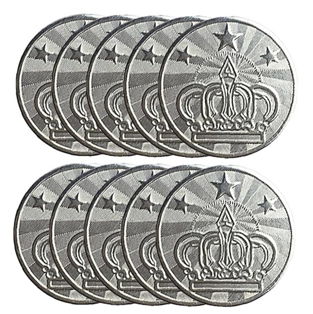 10pcs 25 * 2mm Juego Token Acero Inoxidable Arcade Juego Moneda Tokens