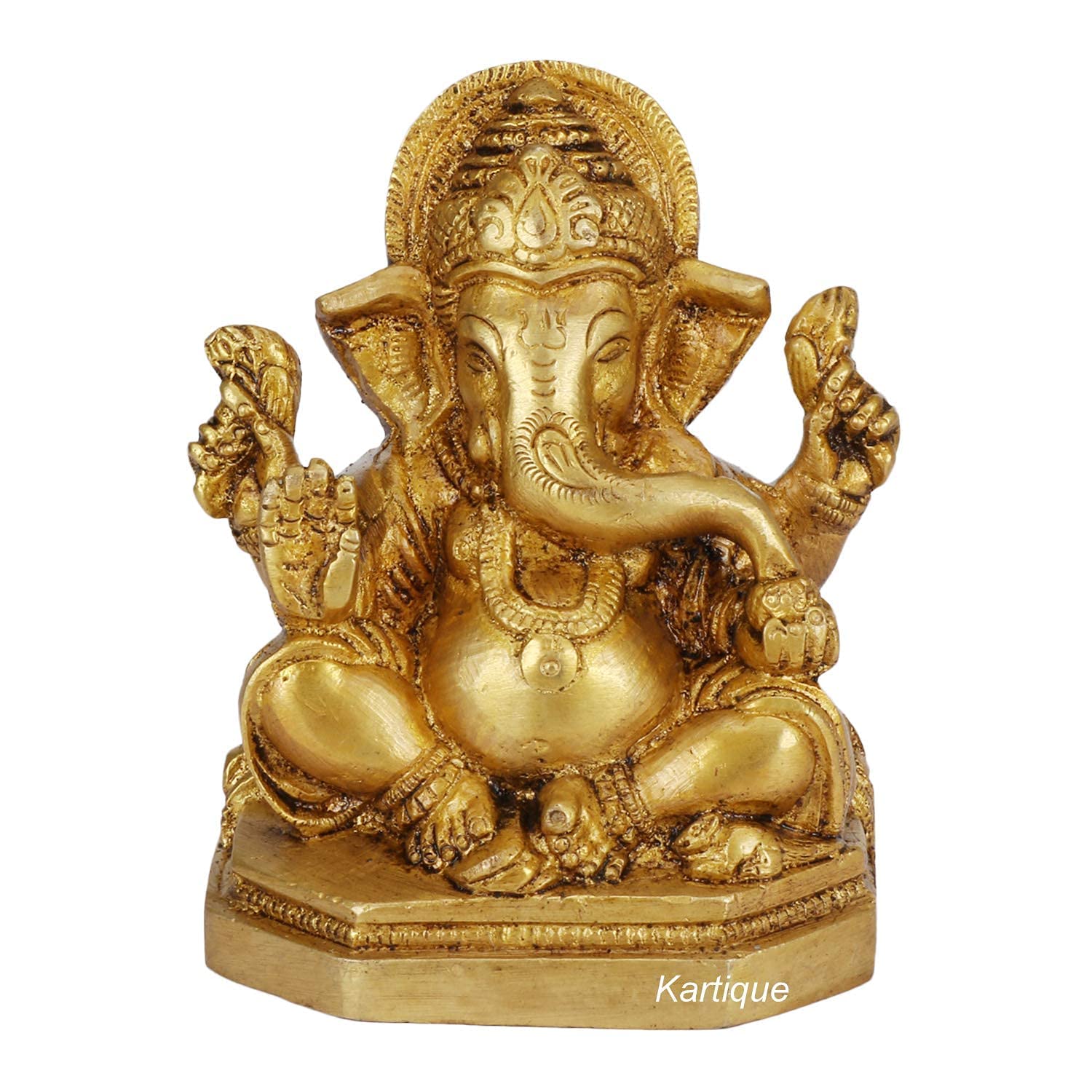 Buy Lord Ganesha Sitting on Singhasan Big Belly Ganesh Bhagwan Idol