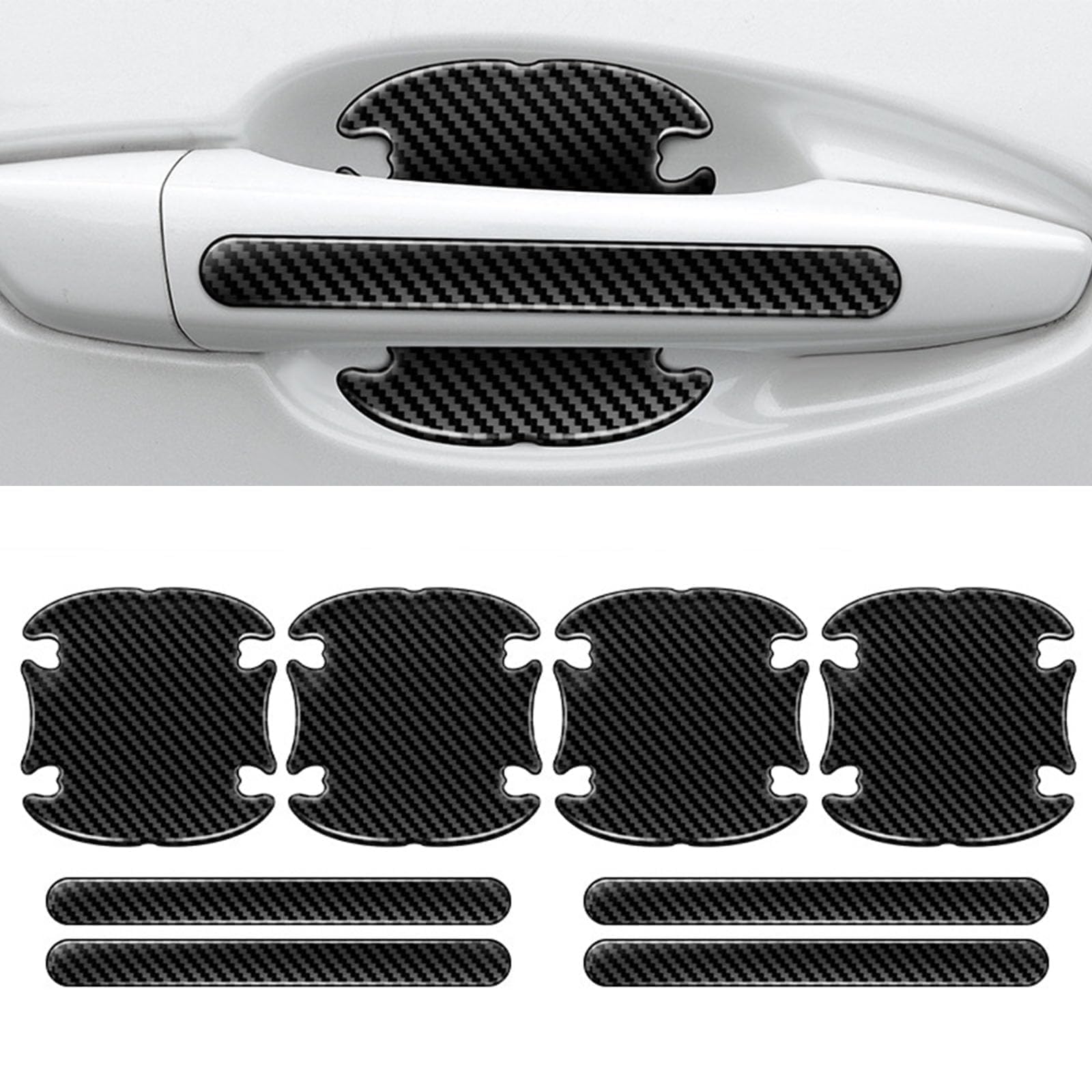 UWQXJJICP Car Door Handle Protectors, for Chery Omoda 5 C5 Fownix FX 2022-2025 Durable Anti-Scratches Car Door Handle Sticker Car Door Cup Handle Paint Protector Sticker