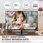 Moniteur ViewSonic VA2456A-MHD 24 po IPS 1080p avec 120Hz, soin des yeux, entrées HDMI, DisplayPort et VGA pour la maison et le bureau