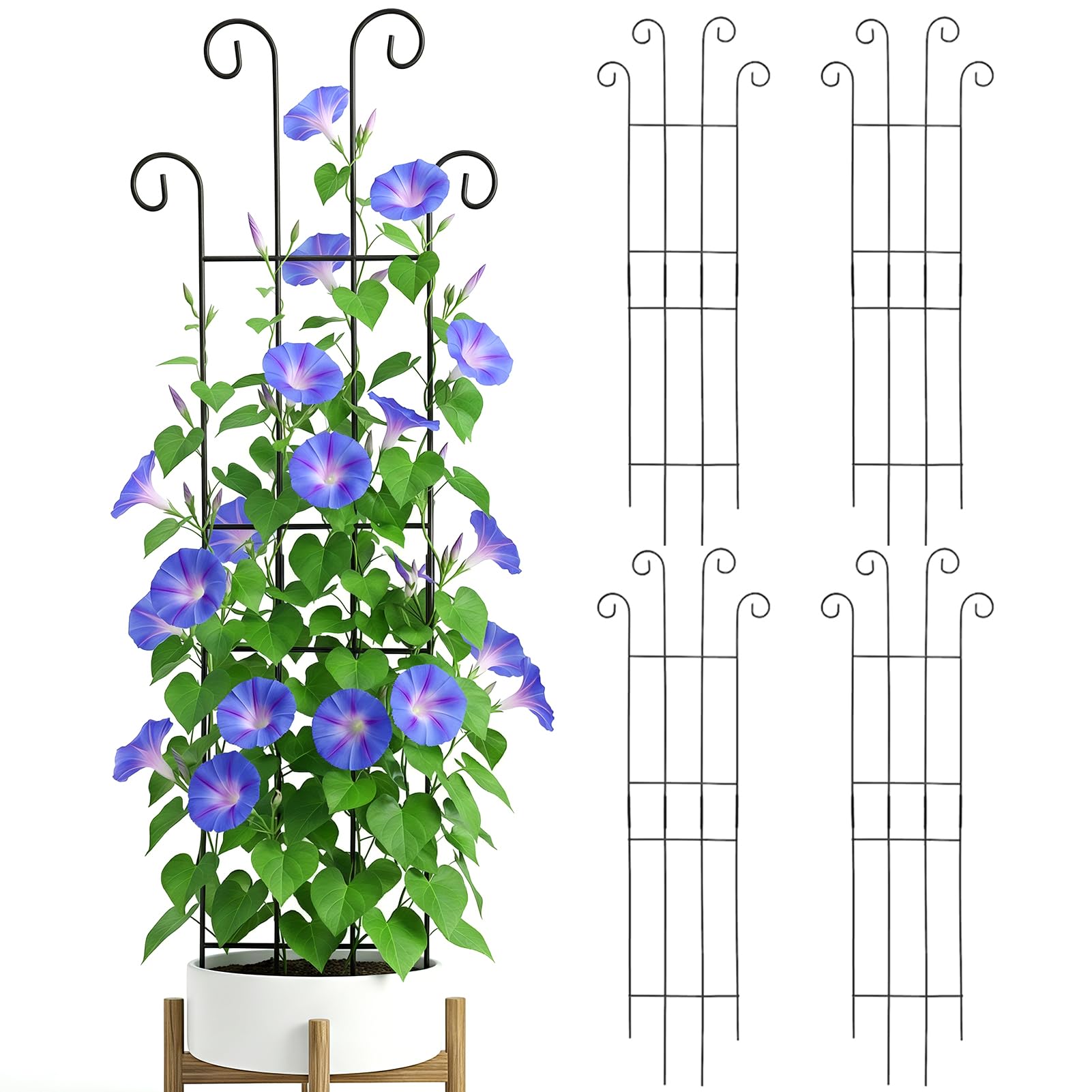 The Fellie 4 Pack Garden Trellis for Climbing Plants Outdoor/Indoor, 81cm H