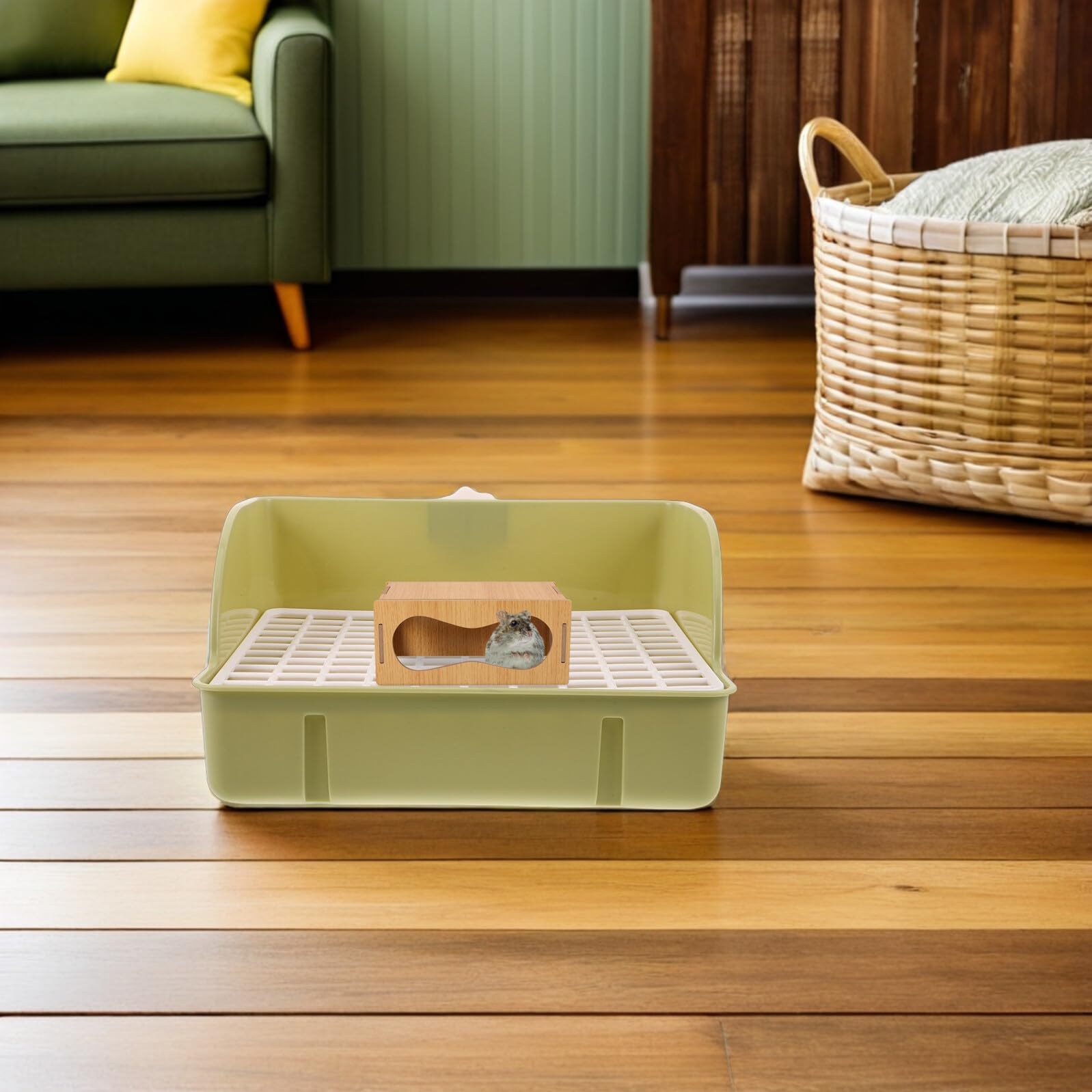 SUPVOX per animali domestici lettiera per conigli per conigli Green