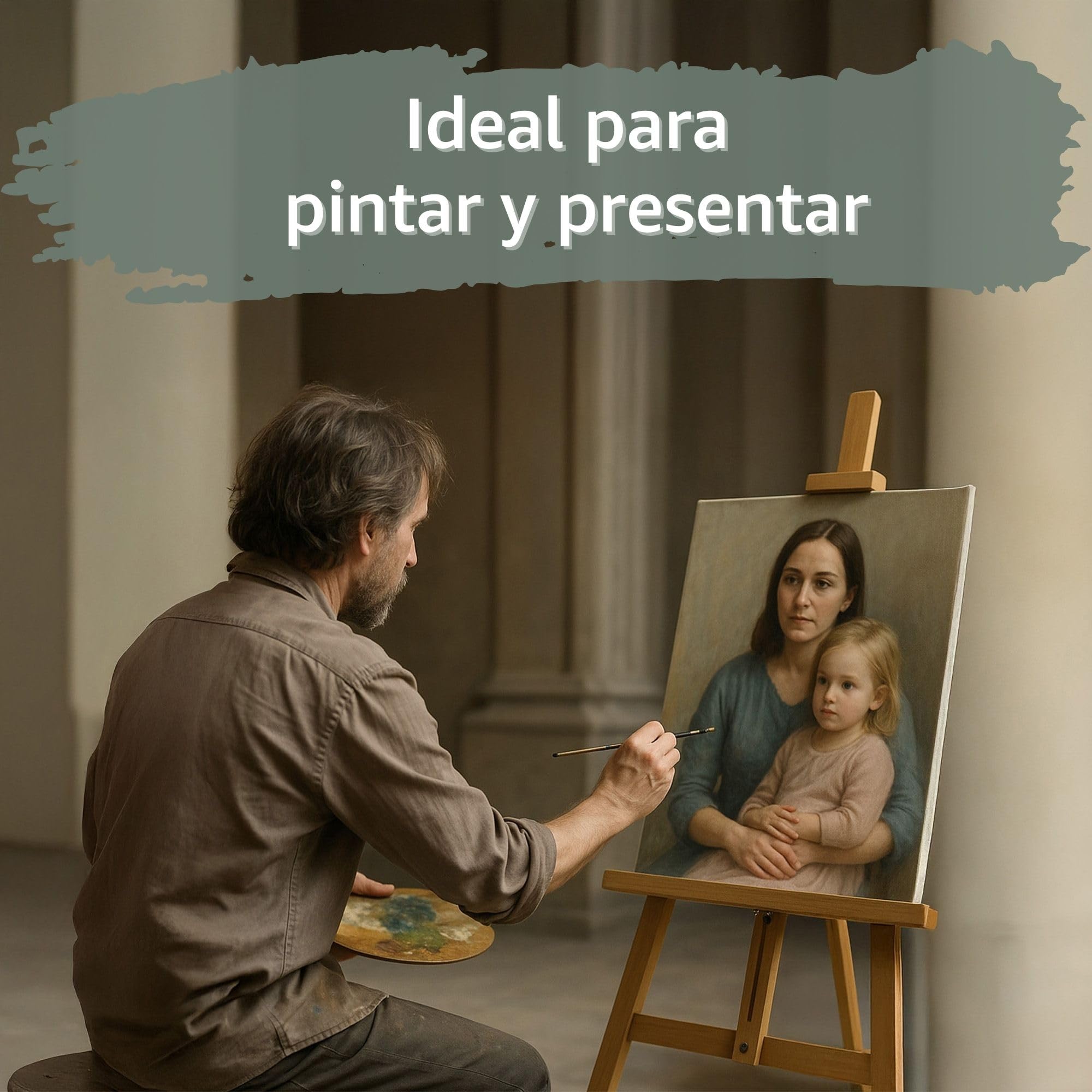 Caballete pintura de madera 175 cm - Caballetes plegables y regulables en altura para pintar Soporte para lienzo ideal para artistas pintura y tableau de boda Perfecto para niños y adultos