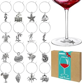16pcs Wine Glass Charms,Wine Charms for Stem Glasses,Wine Glass Markers Tags,Wine Tasting Party Gifts Favors Decorations Supplies