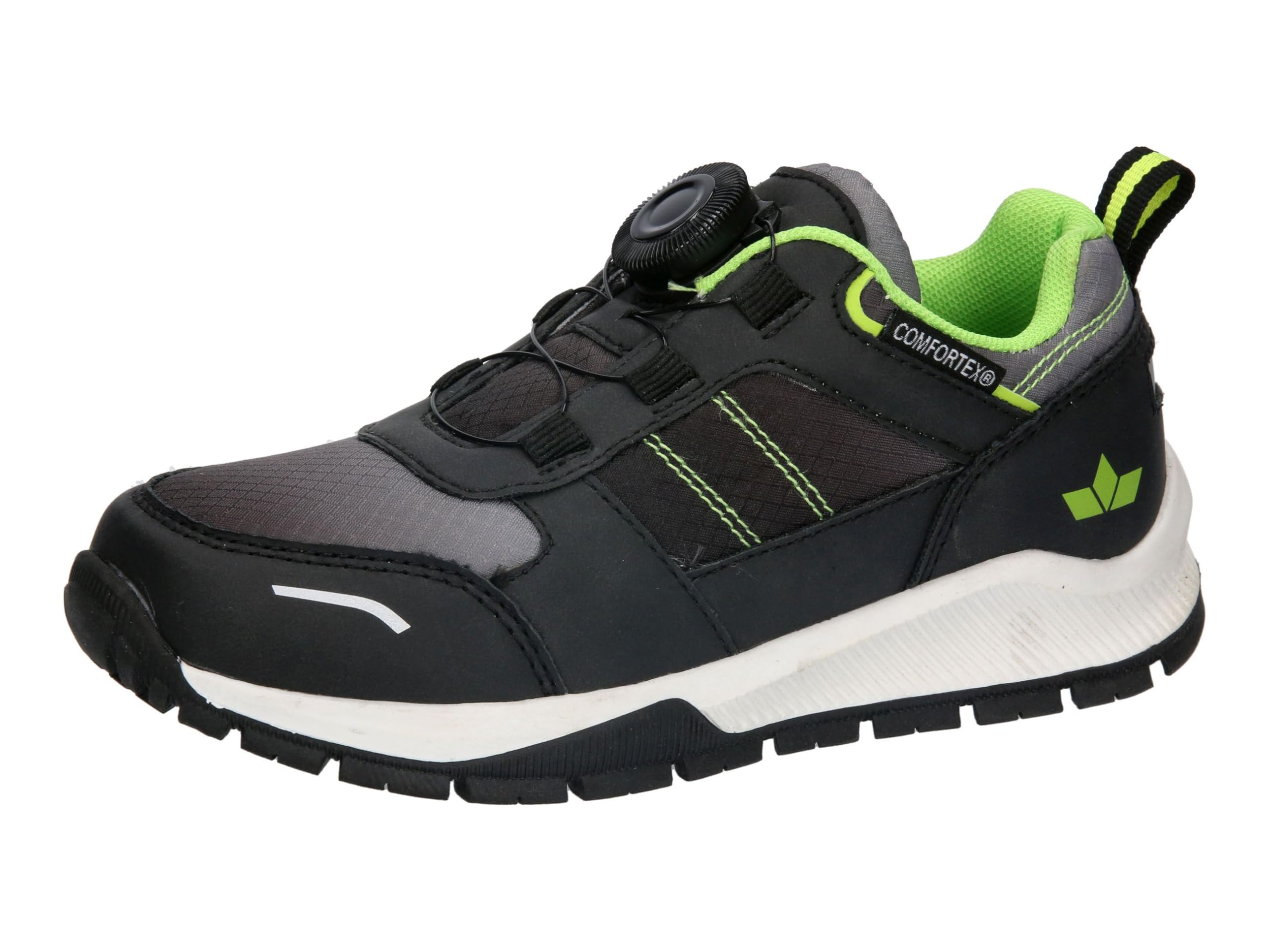 Lico Unisex Kid's Akima Trekking Shoes, Black Grey Lemon, 12.5 UK Child