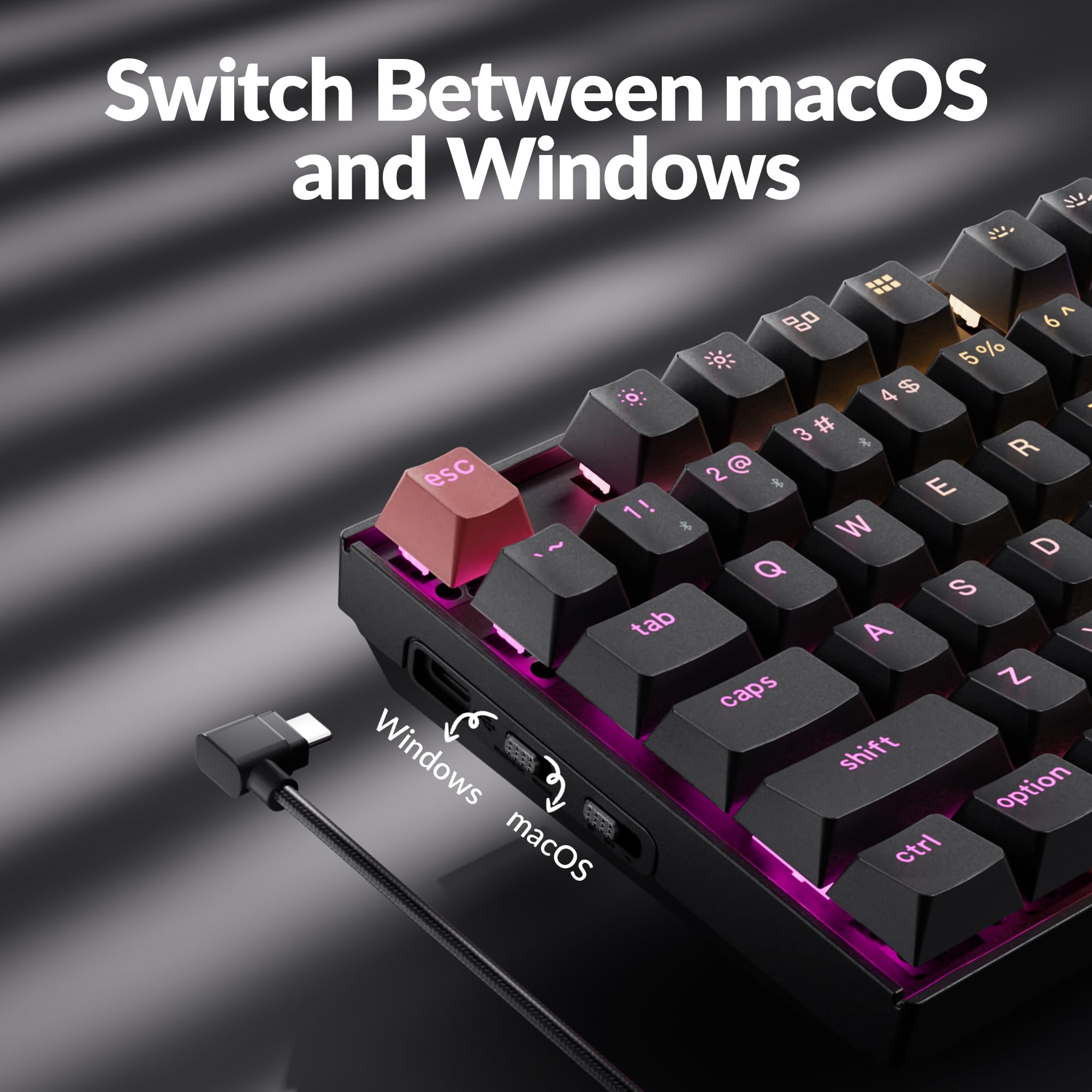 Amazon.com: Keychron K8 V2 Wireless RGB Mechanical Keyboard, QMK