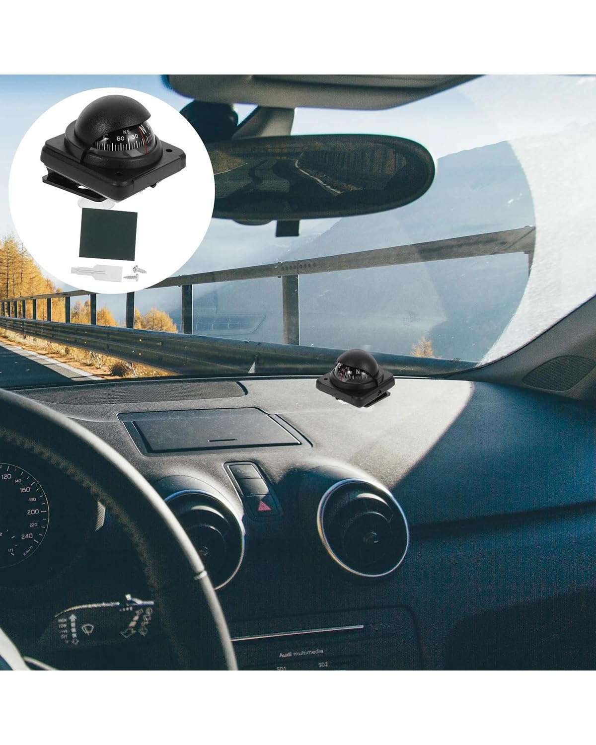 Autokompass Auto Guide Ball Kleine Boot Kompass Dash Mount Automotive Marine Für Einstellbare Dashboard 1 Stücke