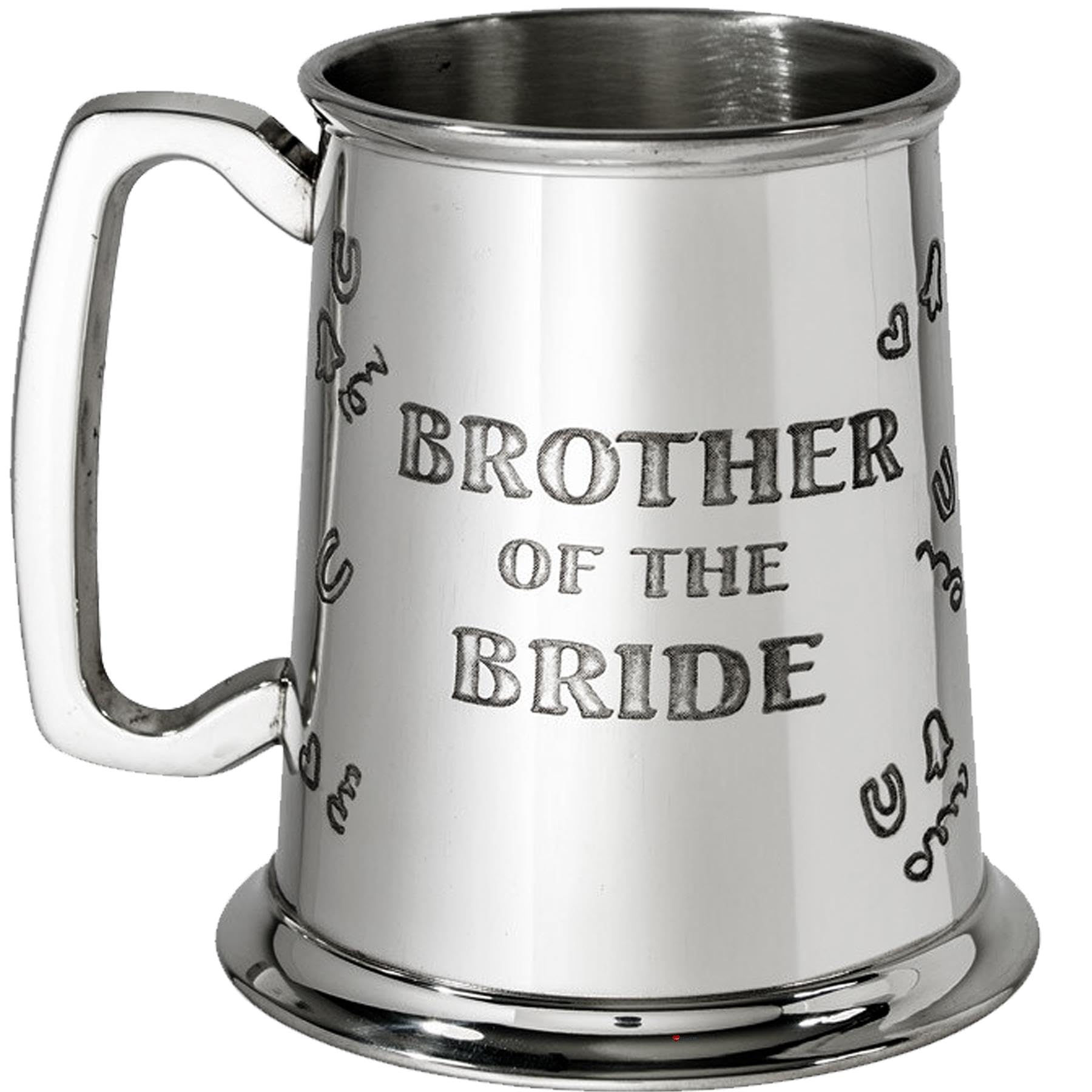 Jarro de cerveza de estaño de 1 pinta para regalo de boda de I LUV LTD