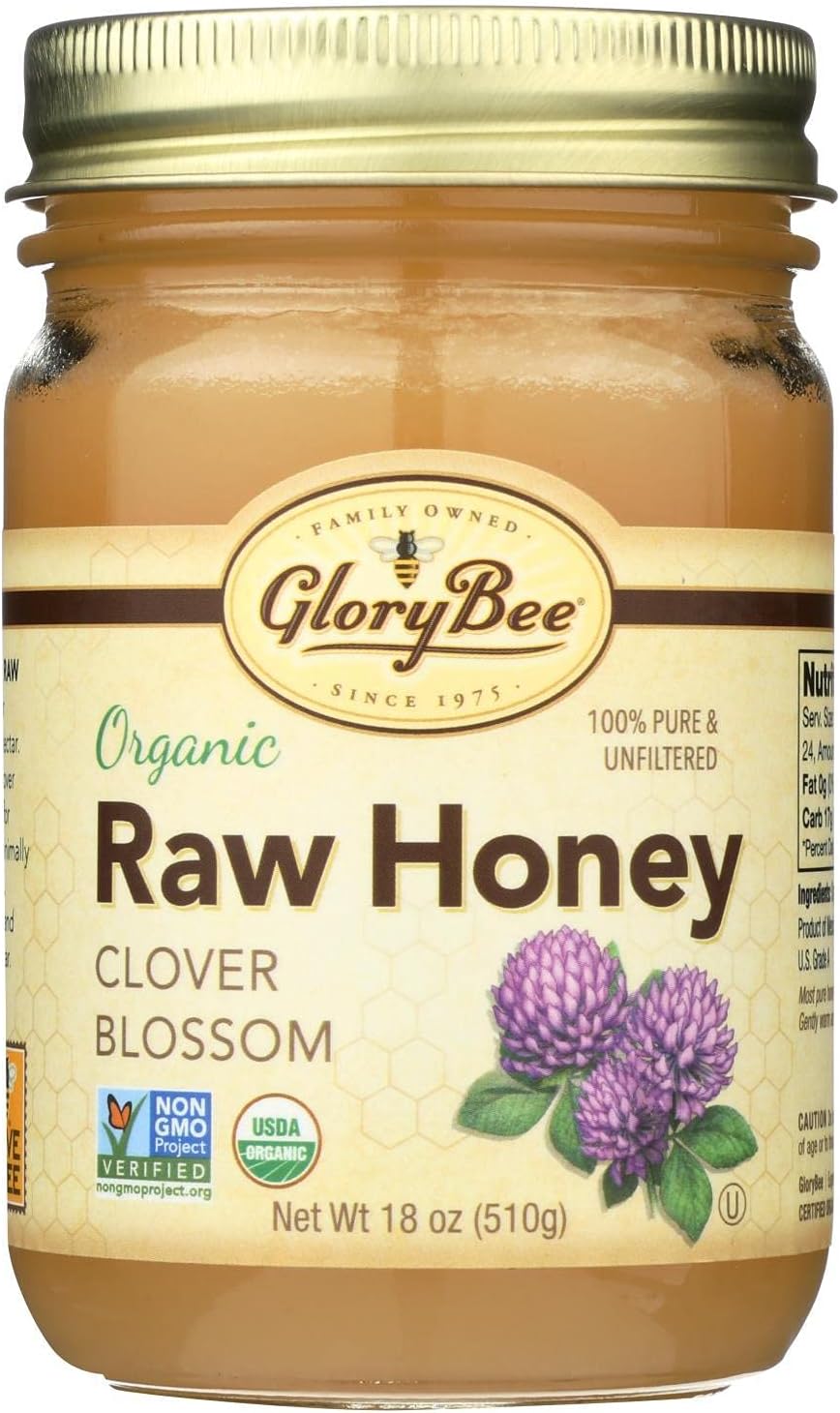 Glorybee, Organic Raw Honey, 18 Ounce