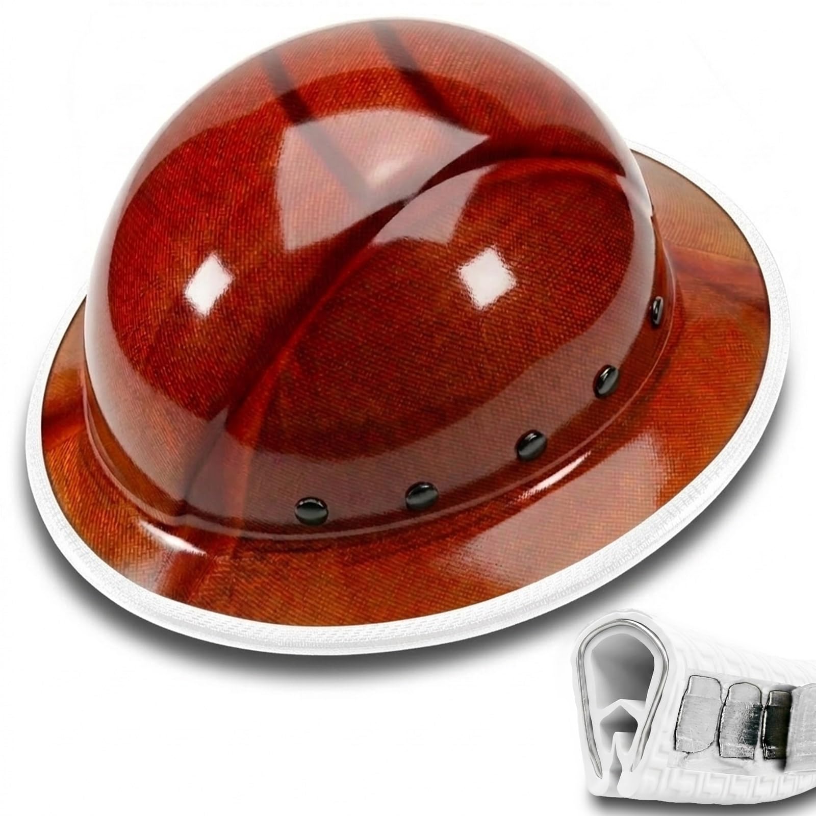 Vollkrempe Schutzhelm, Schutzhelm-Zubehör, verstärkter Helmschutz, 1 Stück, Länge 93 cm, Weiß (Schutzhelm nicht im Lieferumfang enthalten)