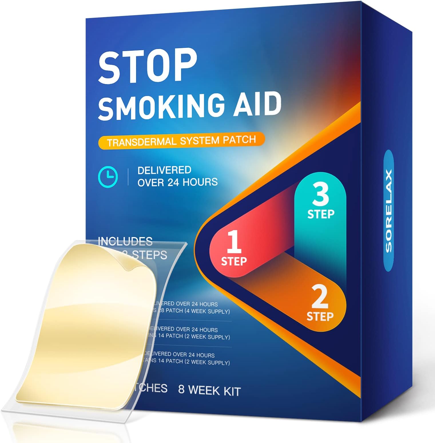Quit Patches 56 Count, 21mg, 14mg, 7mg Stop Patches, Steps 1 Through 3 to Quit Smoking, Easy and Effective Stop Smoking Aid