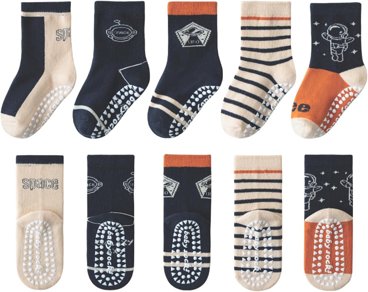 Amazon.com: YOUXUAN Cotton Crew Socks for Kids - Anti-Slip, Warm, Cute ...
