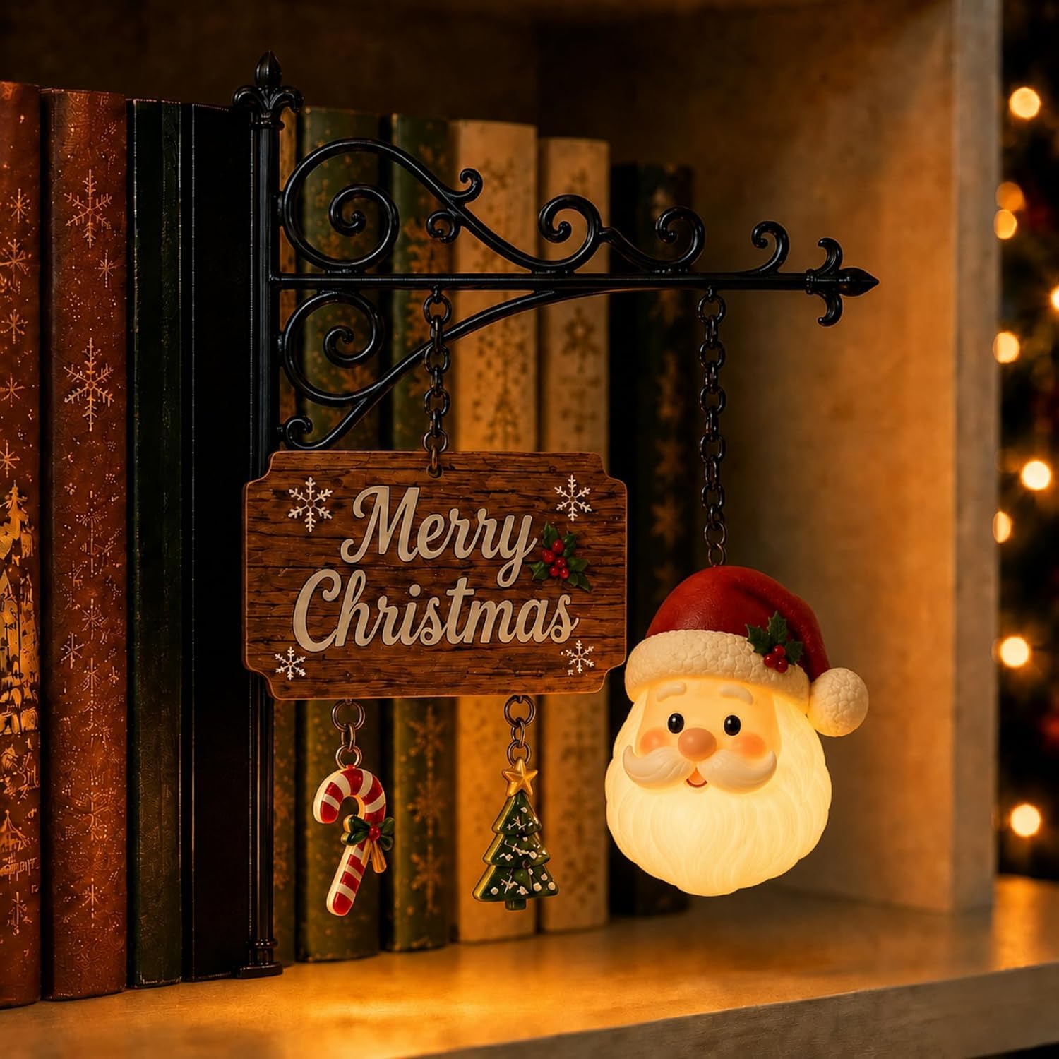 Aukojoy LED Library Lantern Bookshelf Lighting Decorative, Reading Nook Nightlight, Bookcase Lamps, Vintage Book Nook Lamp, Table Desk Luminaires,Halloween Gifts (D-7Color-USB-Remote)