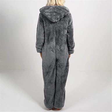 Grenouillère Femme Polaire Moelleuse - Onesie Pyjama D'Hiver Chaud Et Doux - Combinaison Intérieur Confort