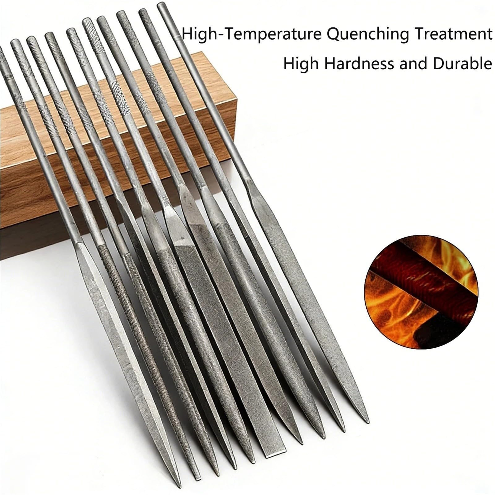 Lime Metal Kit de limes à aiguilles précision 10 pièces, 140 mm