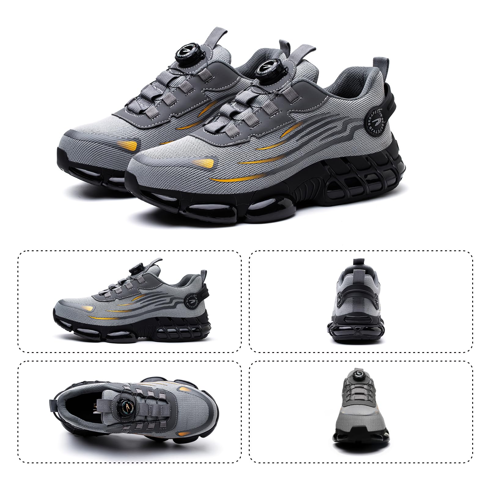 Arbeitsschuhe Herren Damen Sicherheitsschuhe Stahlkappenschuhe Sportlich Atmungsaktiv rutschfeste Safety Shoes 36-46 EU