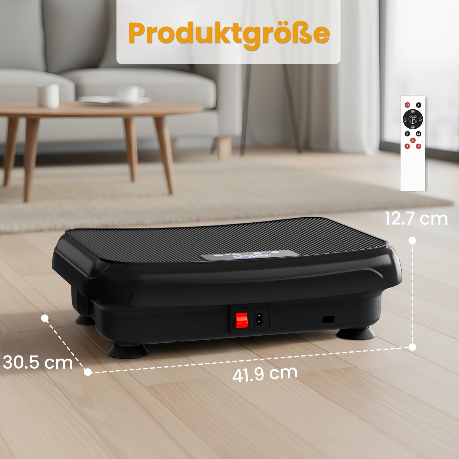 TISSCARE Vibrationsplatte bis 180 kg, Professionelles Fitnessgerät für zuhause - Rüttelplatte Sport für Lymphdrainage, Fettverbrennung & Ganzkörpertraining, Ihr Vibrationsboard für Sportgeräte zuhause