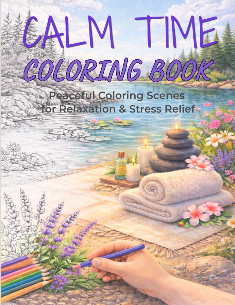 Calm Time: Peaceful Coloring Scenes for Relaxation & Stress Relief