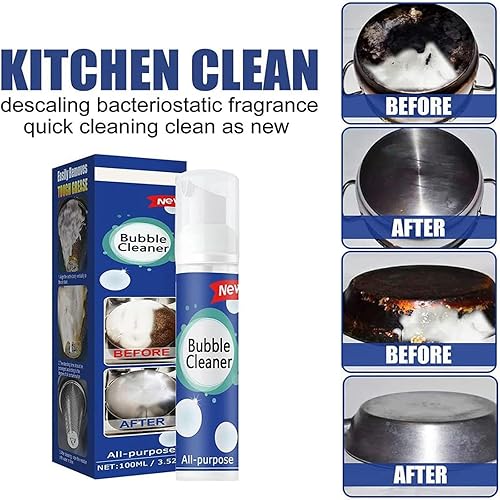 Miniatura 2 de Lazzda Limpiador de burbujas, limpiador de espuma Lazzda, spray de espuma limpiador de burbujas, aerosol de limpieza multiusos sin enjuague, aerosol