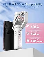 Vista 6 de hohem iSteady V2S - Estabilizador de cardán para teléfono inteligente, cardán de 3 ejes para iPhone, seguimiento de IA, estabilizador de teléfono