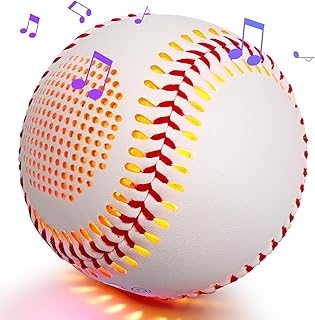 Glow Baseball Speaker - Portable Bluetooth Speaker with LED Light Show, 8H Playtime, Patented Bass Boost | Perfect Baseball Fans (Kids/Adults Gifts)