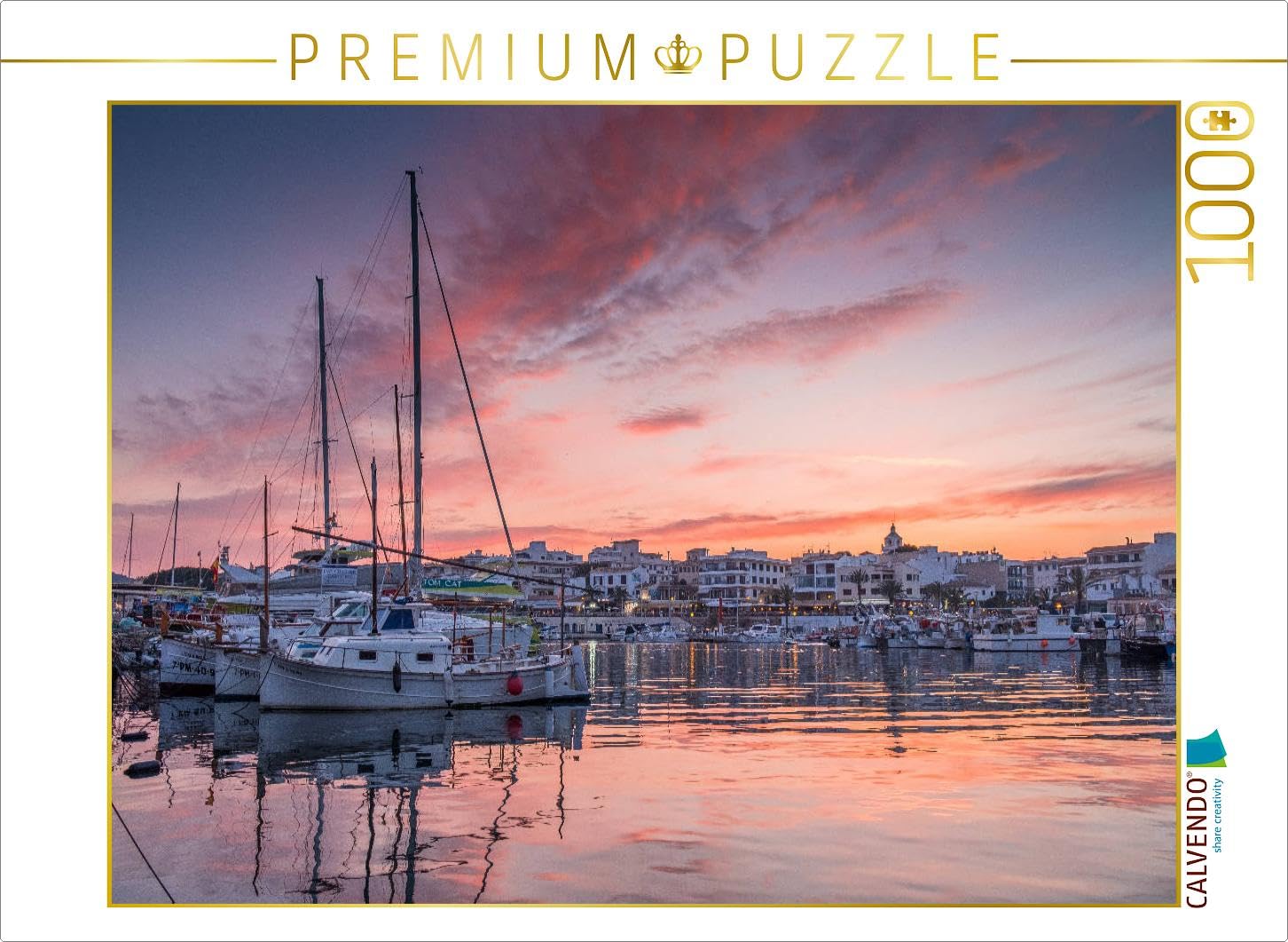 CALVENDO Puzzle Coucher de Soleil dans Le Port de Cala Ratjada 1000 Pieces 64 x 48 cm from bielefoto