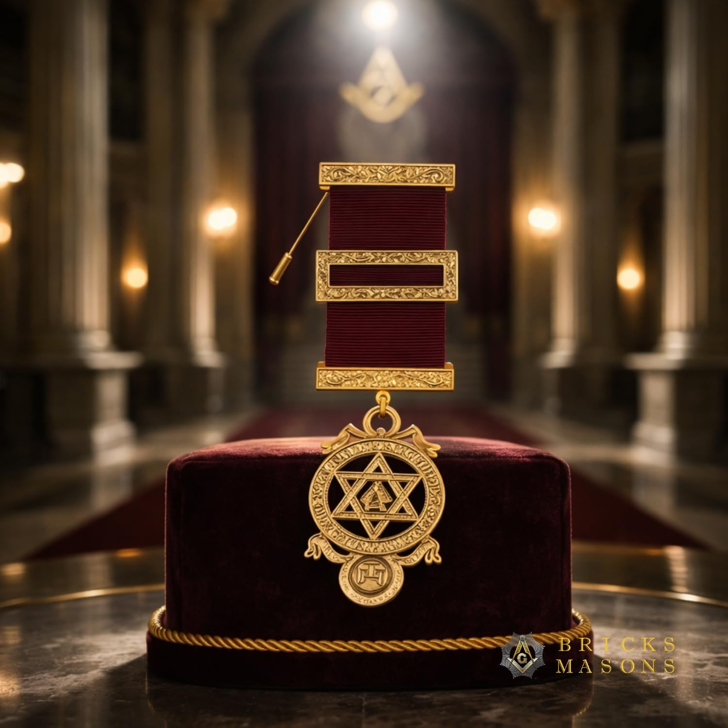 BRICKS MASONS Masonic Royal Arch Principal Breast Jewel