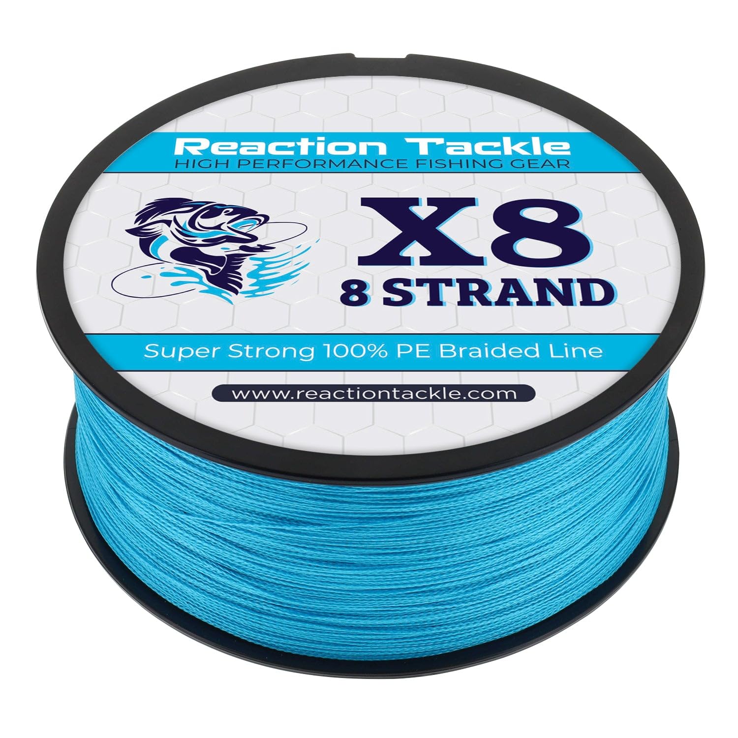 Reaction Tackle Braided Fishing Line - 8 Strand Sea Blue 30LB 300yd