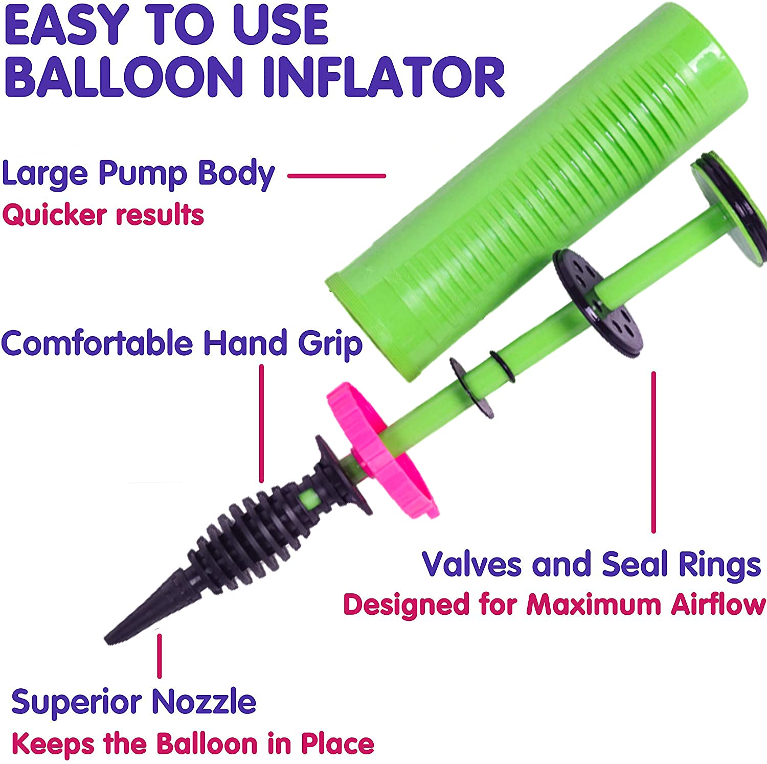 Buy Balloon Pump Hand Held,Double Action Balloon Pump, Air Pump