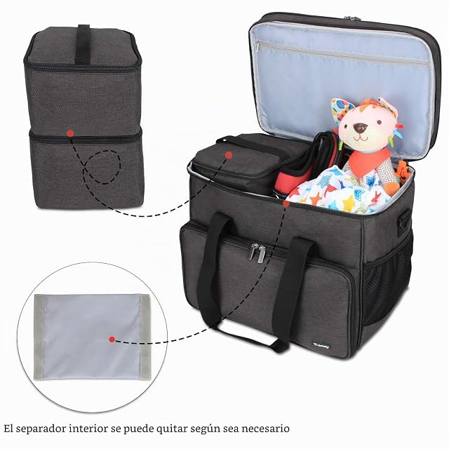 Foto 2 de 8 de Teamoy Bolsa de Viaje para Perro, Bolsa de Viaje para Perro con 2 tazones Plegables de Silicona