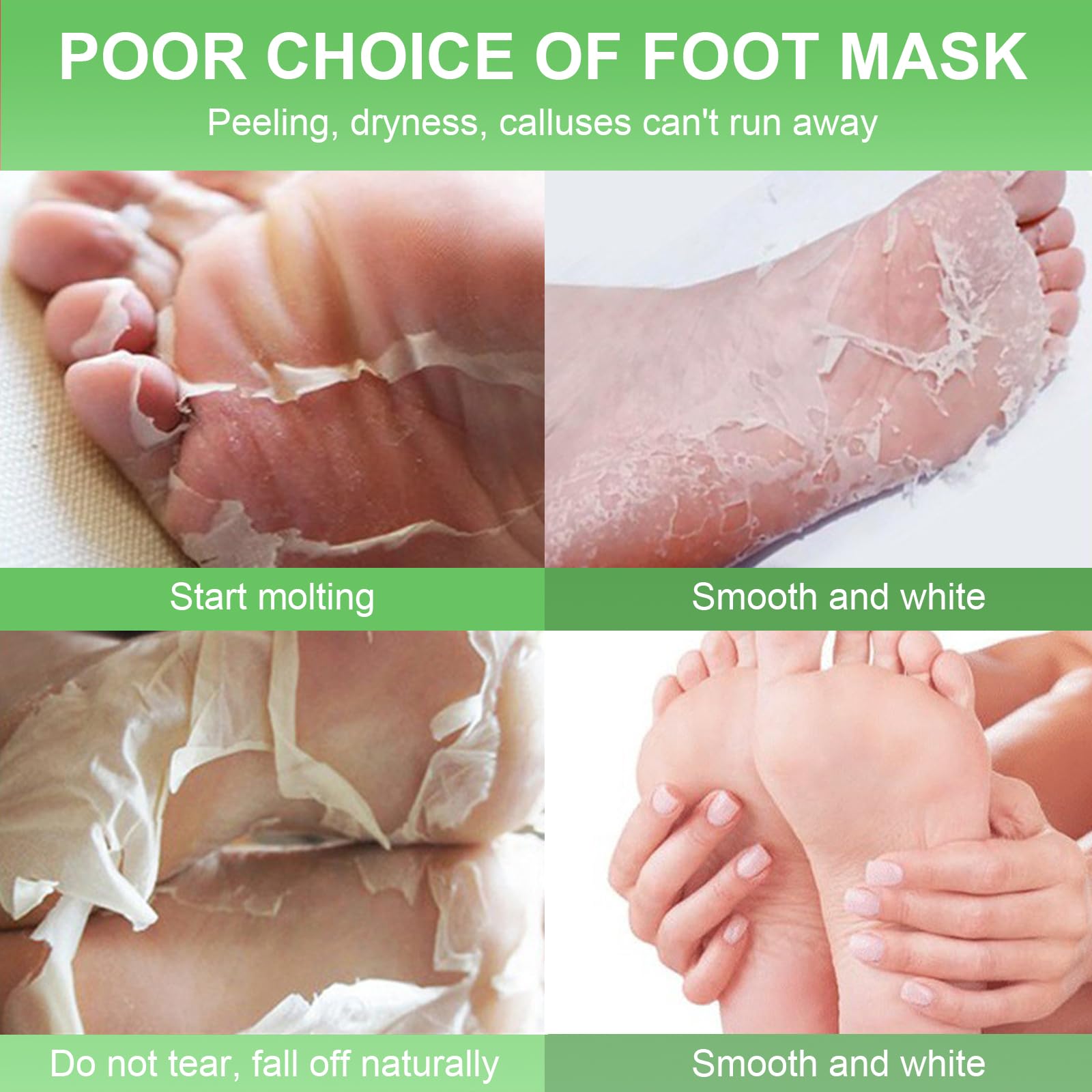2 Paia Maschera Piedi Esfoliante, Maschera Piedi Idratante, Maschera Esfoliante Piedi, Rimozione di Calli e Pelle Morta Piedi, Scrub Piedi per Piedi Lisci e Morbidi (Aloe Vera)