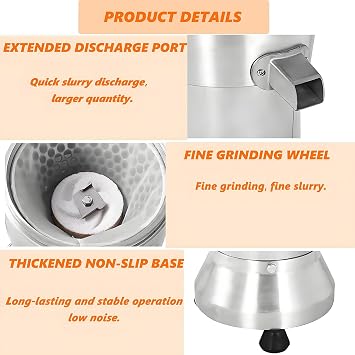1100W Commercial Soybean Milk Machine with Slag Separation 25KG/H Stainless Steel Automatic Soy Milk Grinder, for Canteens, Restaurants, Breakfast Shopsand Family Gathering