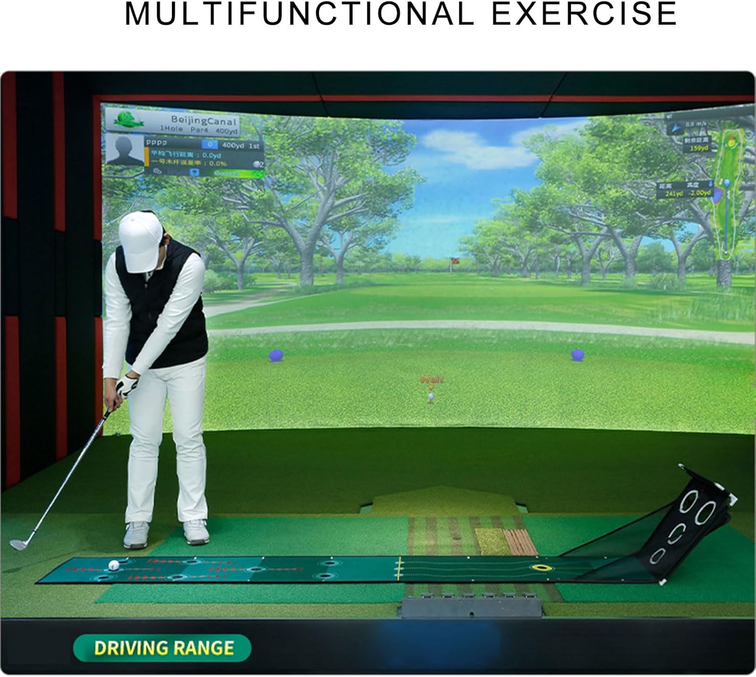 Golfs Hitting Training Tool Net Practice Exercises Blanket Device for Backyard Driving Chipping Golf Chipping Device Indoor Outdoor for Golf Beginners