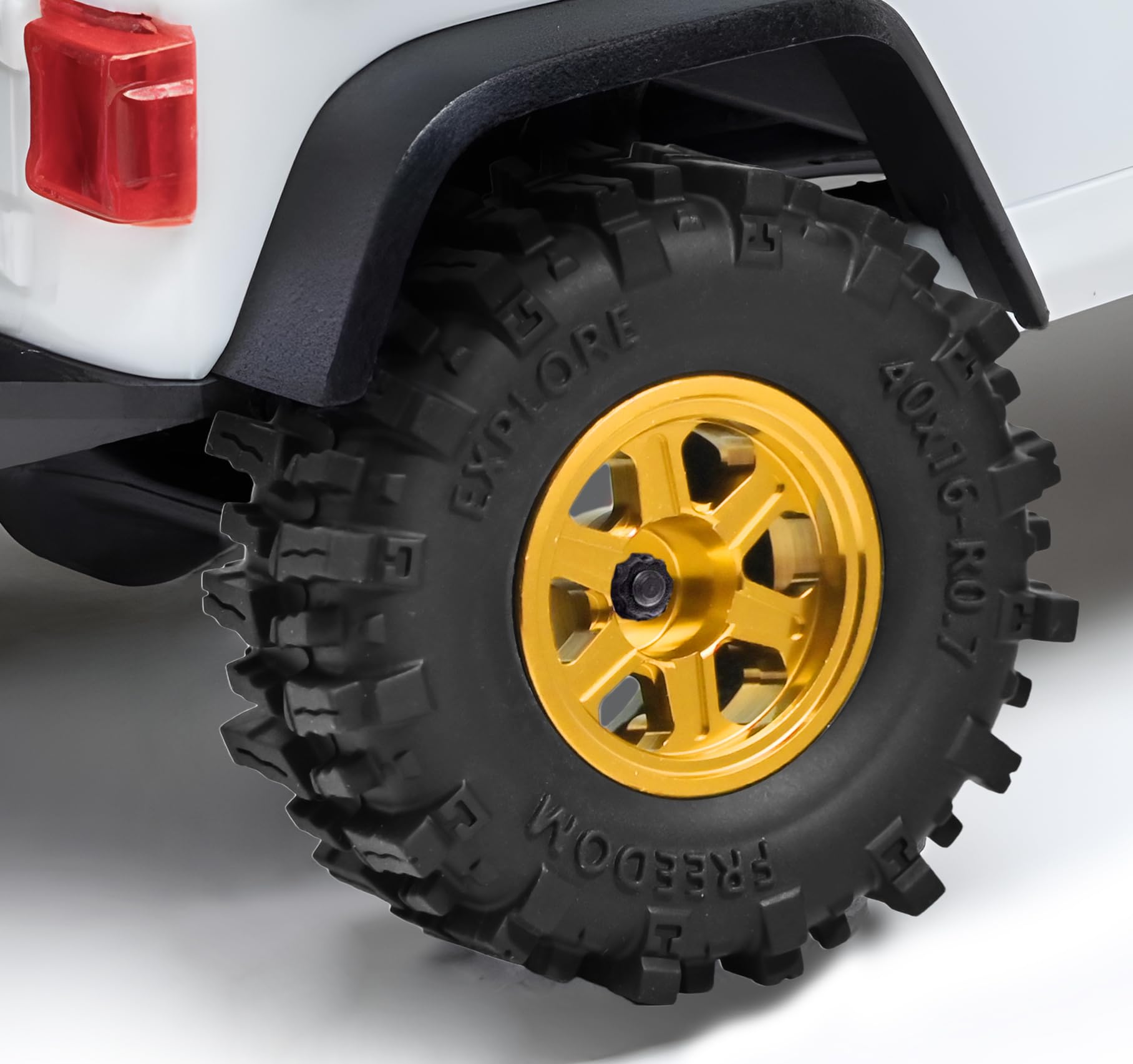 RcThjia 0.7" RC Tyres and Wheels Set 40×16mm for SCX30 Redcat Ascent-32