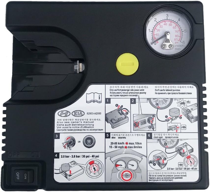 Kia Hyundai 52933A2000 Tire Mobility Kit Compressor, Compressors