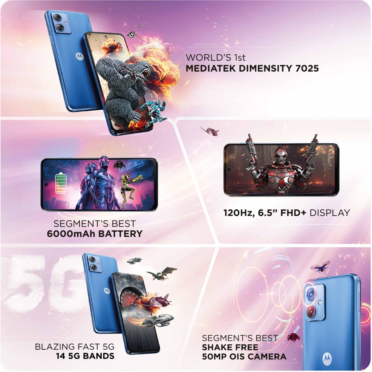 Motorola G64 5G (Pearl Blue, 8GB RAM, 128GB) 15